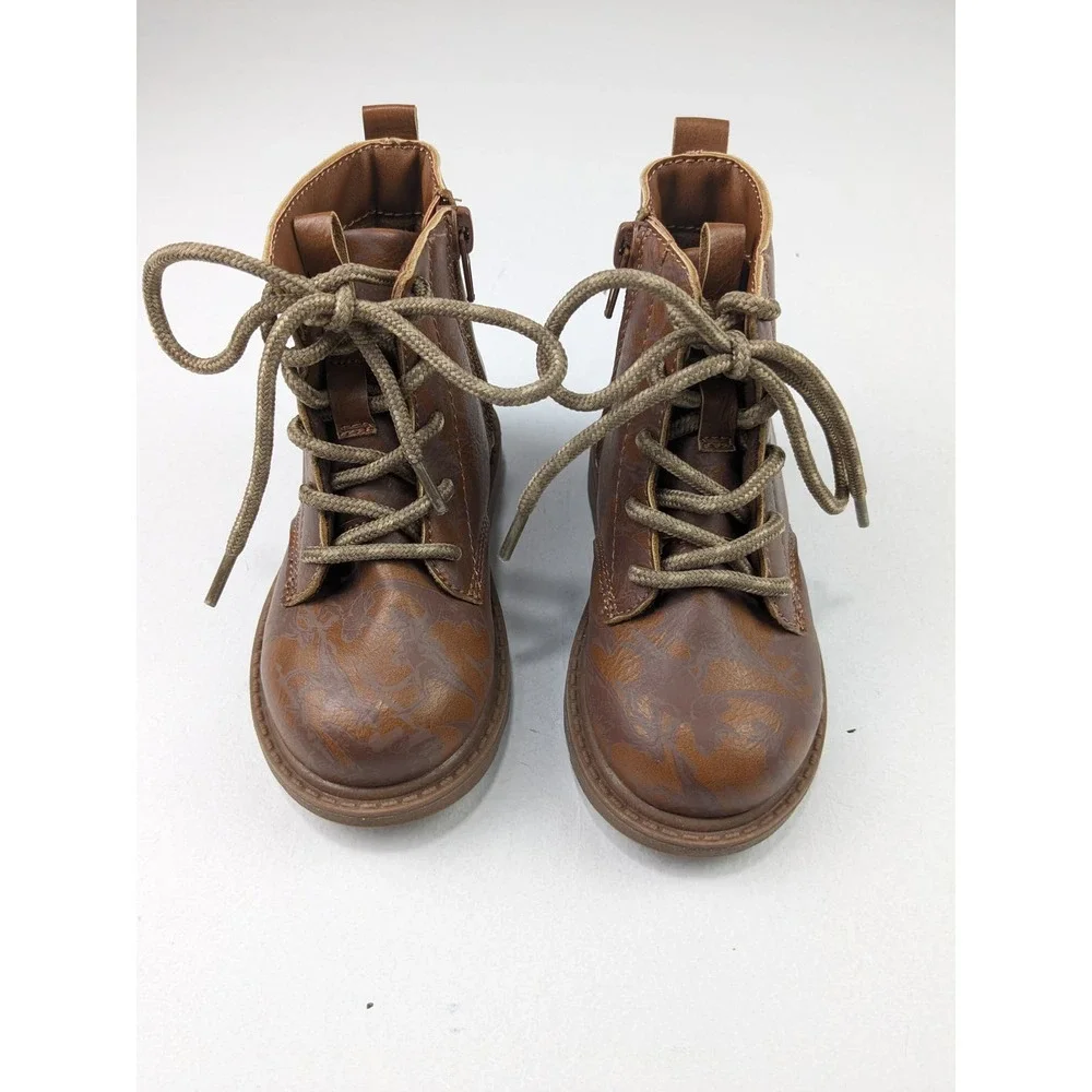 Carter's Brown Dinosaur Ankle Boots